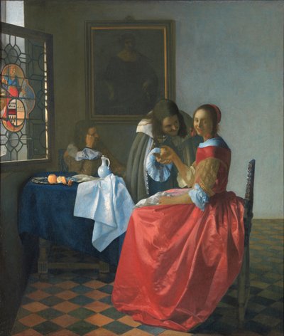 The Girl with a Wineglass by Jan Vermeer van Delft